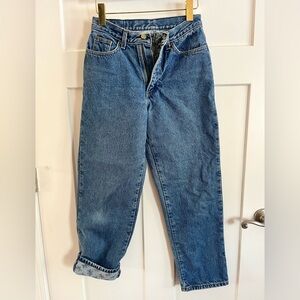 Vintage LL Bean Double L Jeans Floral Flannel Lined Womens 6 Y2K Gorp Cottage